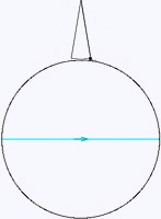 schematic of pendulum over N pole